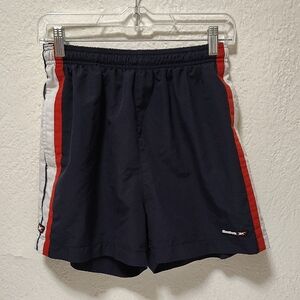 Reebok NavySwim Shorts with Red and White Accents Sz M